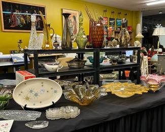 MCM  Barware, Murano, Georges Briard, Bridal Basket