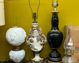 Antique Lamps, Gone with the Wind Lamp, Oil Lantern