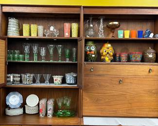 MCM Glass, MCM Barware, Vintage Cookie Jar, 