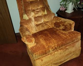 Mid century swivel rocking chair