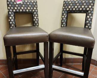 (2) Bar Height Cushioned Stools