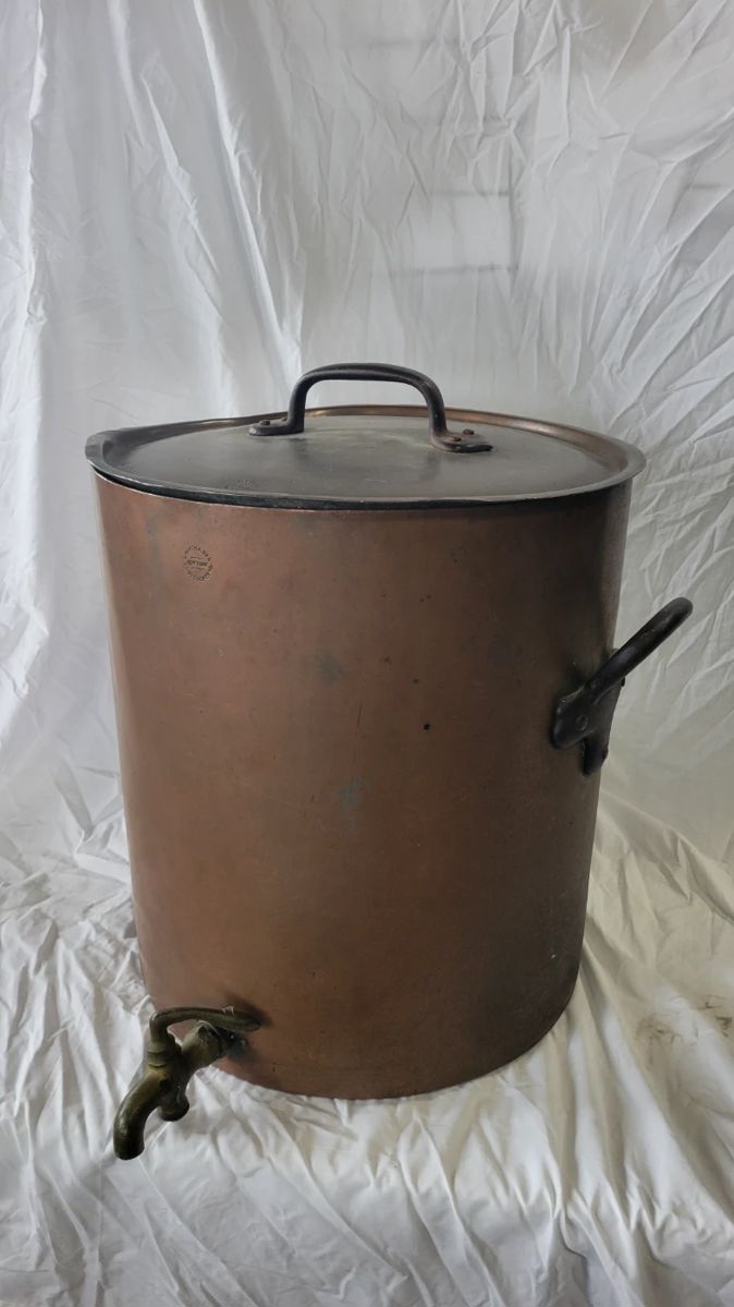 L. barth & sons new york large copper pot