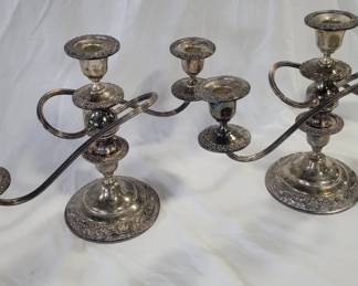 Shenandoah silver plate candle holders