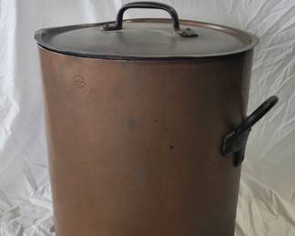L. barth & sons new york large copper pot