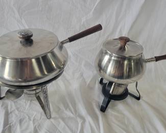 Mid-century stainless pots