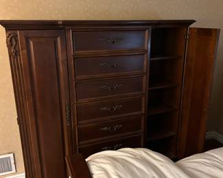 Bedroom Suite Furniture: Bed, Armoire, Dresser and TV Stand