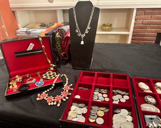 Costume Jewlery and Collectible Coins