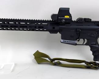 Palmetto State Armory PA-15 .300 blk Rifle SN# SCD432463, Adjustable Stock, Nylon Sling, Red/Green Dot Sight, Flip Up Peep Sights