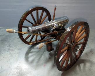 Fireable Black Powder Scale Model 1857 Napoleon Cannon, Marked 'J A B Co WW KS' (Westwood, KS), No. 55, 37.5 Lb, Bore 1.23 In. And Dated 2002, Approx 22.5" Barrel, Approx 18" High x 44" Long x 23" Wide