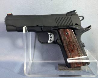 Springfield Armory 1911 Compact 9mm Pistol SN# LW 169154, 2 Total Mags, Fiber Optic Sight, Paperwork, In Hard Case 
