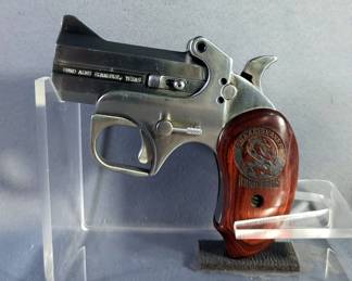 Bond Arms Texas Defender .45 Colt/.410 ga Over/Under Derringer Pistol SN# 10147, With Additional .357 Mag/.38 Spl Barrel, .44 Mag/.44 Spl Barrel, And Bond Arms Snake Slayer .45 Colt/.410 Barrel, In Display Box 
