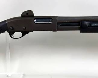 Remington 870 Magnum 12 ga Pump Action Shotgun SN# W336444MZ, Flashlight Mounted In Pump, Shell Side Saddle, Peep Sights, In Hard Case 