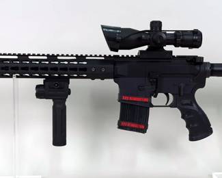 Anderson Manufacturing AM-15 5.56mm Rifle SN# 18171496, Cvlife 2.5-10x40 Scope, Flashlight In Front Grip, Adjustable Stock