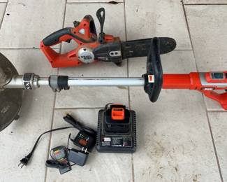 Black & Decker Electric Weed Eater w/ Electric Mini Chain Saw