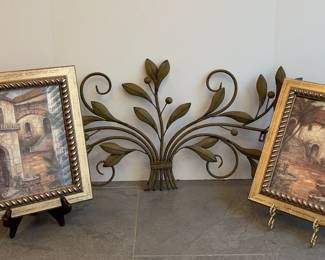 Metal Wall Decor With Framed Prints
