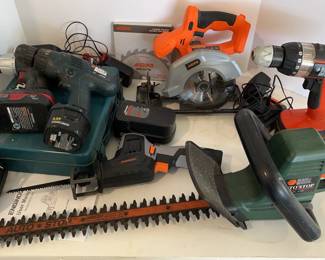 Cordless Tool Variety w/ Corded Electric Hedge Trimmer