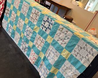antique king sized quilt topper