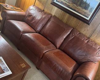 Stickley Santa Fe Sofa - Basketweave - embossed Leather 