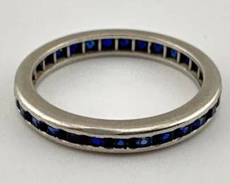 Platinum, sapphire eternity band