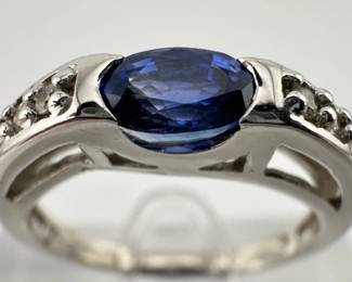 18kt sapphire, diamond ring