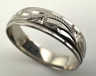 Platinum etched band