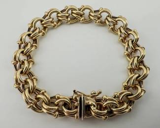 14kt gold link bracelet
