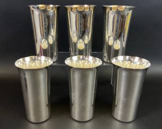 Set of 6 Manchester Silver sterling silver julep cups #821