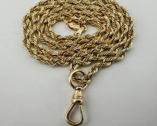 14kt gold chain with swivel clip