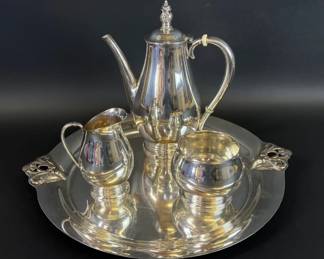 Four piece sterling Royal Danish by International tea service #C140