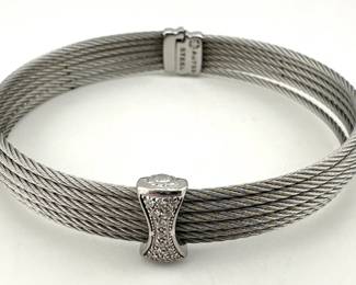 18kt, diamond Alor steel bracelet