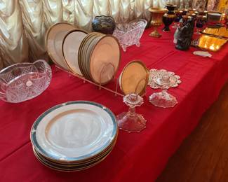 More china and cut crystal.