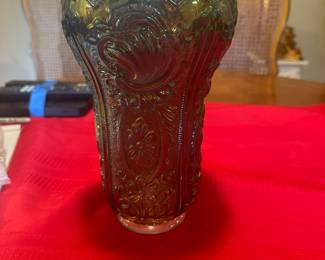 Imperial glass carnival vase, large.