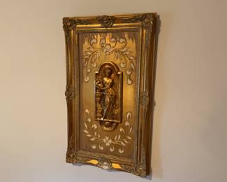 Pair - Gilt wall plaques.