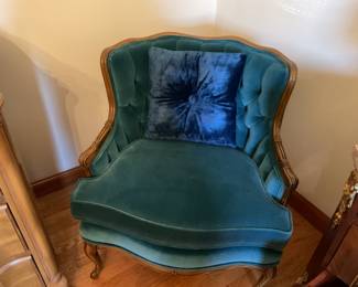 Vintage blue occasional chair.