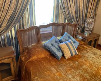 Cane back vintage bed (full/double size)