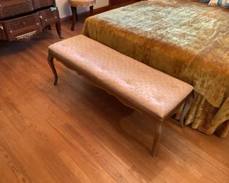 Vintage upholstered bench.