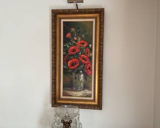 Oil painting of poppies.