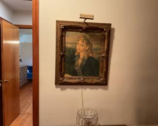 Lovely frame with light, faux picture.