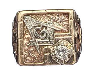 10k Diamond Vintage Master Masons Ring Men's

Sz 13

Hallmark: 10k / CRP

Weight: 16.58 Grams

Estimated Melt Value: $585.37 as of (12/26/2024)

Buyer is responsible to pay for Shipping and Ins (See Shipping Details)&nbsp;
