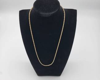 Lot 37 925 Italian Rope Necklace Star Hallmark Condition: Good L x W:  L 20 1/4"  W 2mm Clasp: Lobster Clasp Weight: 9.21 grams   Estimated Melt Value: $ 7.66  as of (01/06/2025) Buyer is responsible to pay for Shipping & Insurance  (See Shipping Details) 