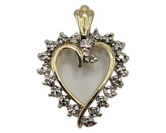 10k Heart Pendant

Weight 1.93 grams (including stones)

L 2cm

W 1.6cm

Estimated Melt Value: $68.25 as of (1/4/25) (including stones)

Buyer is responsible to pay for Shipping (See Shipping Details)