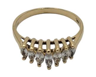 14k Wedding Ring

Sz 9

ADL Hallmark

Grams 3.47 grams (including stones)

Estimated Melt Value: $172.97 as of (1/2/25) (including stones)

Buyer is responsible to pay for Shipping and Ins (See Shipping Details)