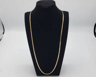 Gold Herringbone Necklaces See Auction for Details
