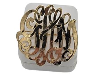 Lot 190 14k Brooch Weight 15.14 grams L 5cm W 5cm Chicago Silver Co. Hallmark Estimated Melt Value: $754.76 as of (1/2/25) Buyer is responsible to pay for Shipping (See Shipping Details)