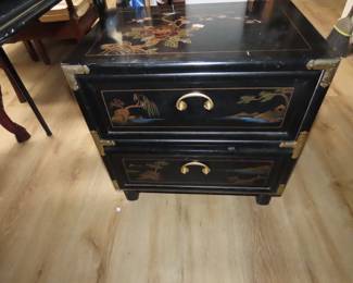 Two drawer Asian themed chest