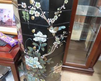  Tall 8 drawer jewelry chest. Asian theme.  