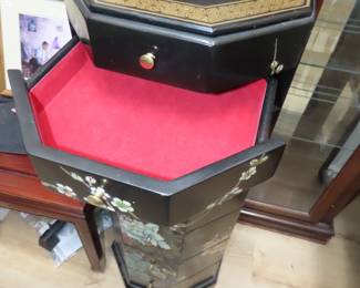 Tall 8 drawer jewelry chest. Asian theme.  