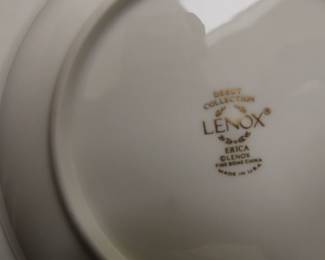 Lenox dinner set.