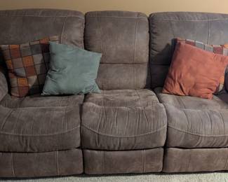 Upholstered 3 Seat Sofa/Recliner