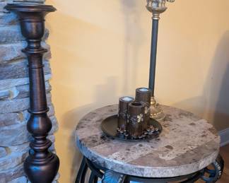 Marble Top End Table